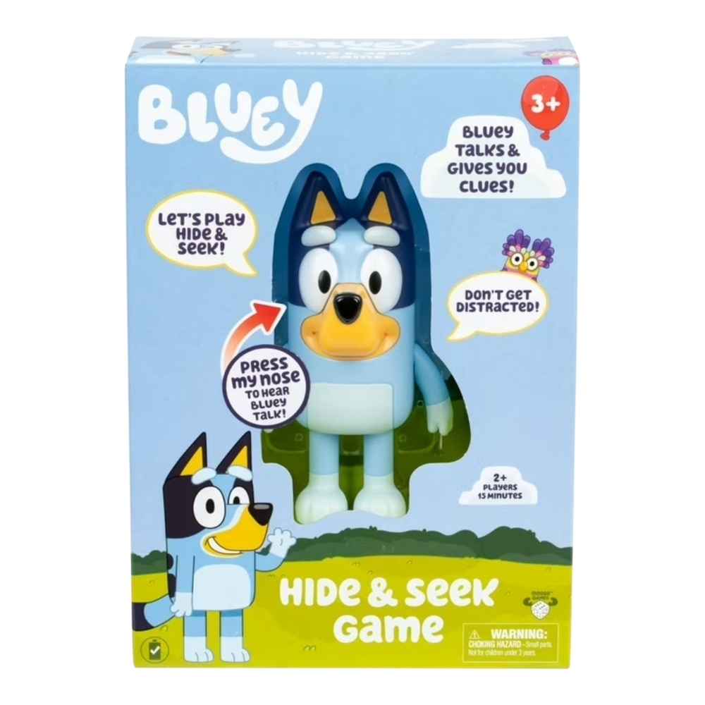Bluey Hide and Seek Game Kids‎ One Size Blue New Talking Interactive Toy
